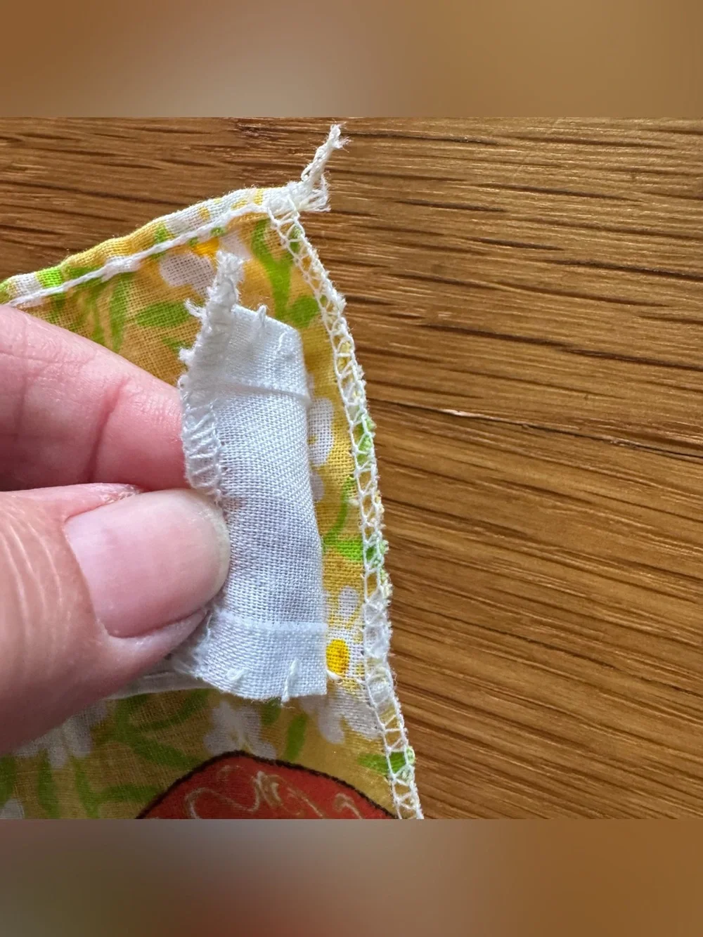 Vintage Holly Hobbie Handmade window valance Panels Pair Daisy Floral 64.5” Long